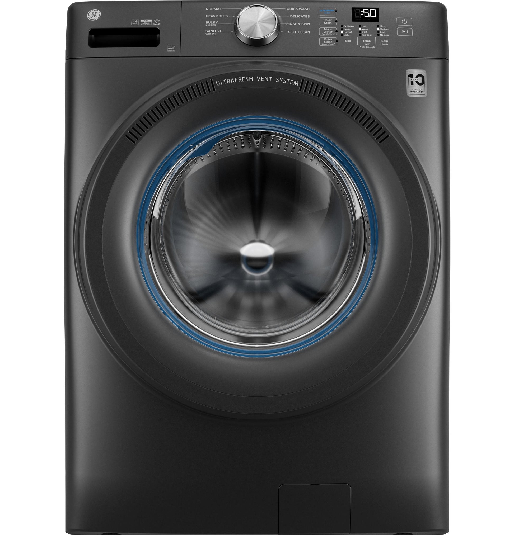 Ge Appliances GFW350SPYDS Ge® Energy Star® 4.6 Cu. Ft. Capacity Smart Front Load Washer With Ultrafresh Vent System With Odorblock™