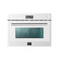 Forno FMWDR309324WHT Forno Oliena Espresso White 24-Inch Built-In Microwave And Convection Oven Combo, 1.6 Cu.Ft, 1750W Convection, 1000W Microwave, Stainless Steel Interior, Glass Touch Controls, Sensor Cooking