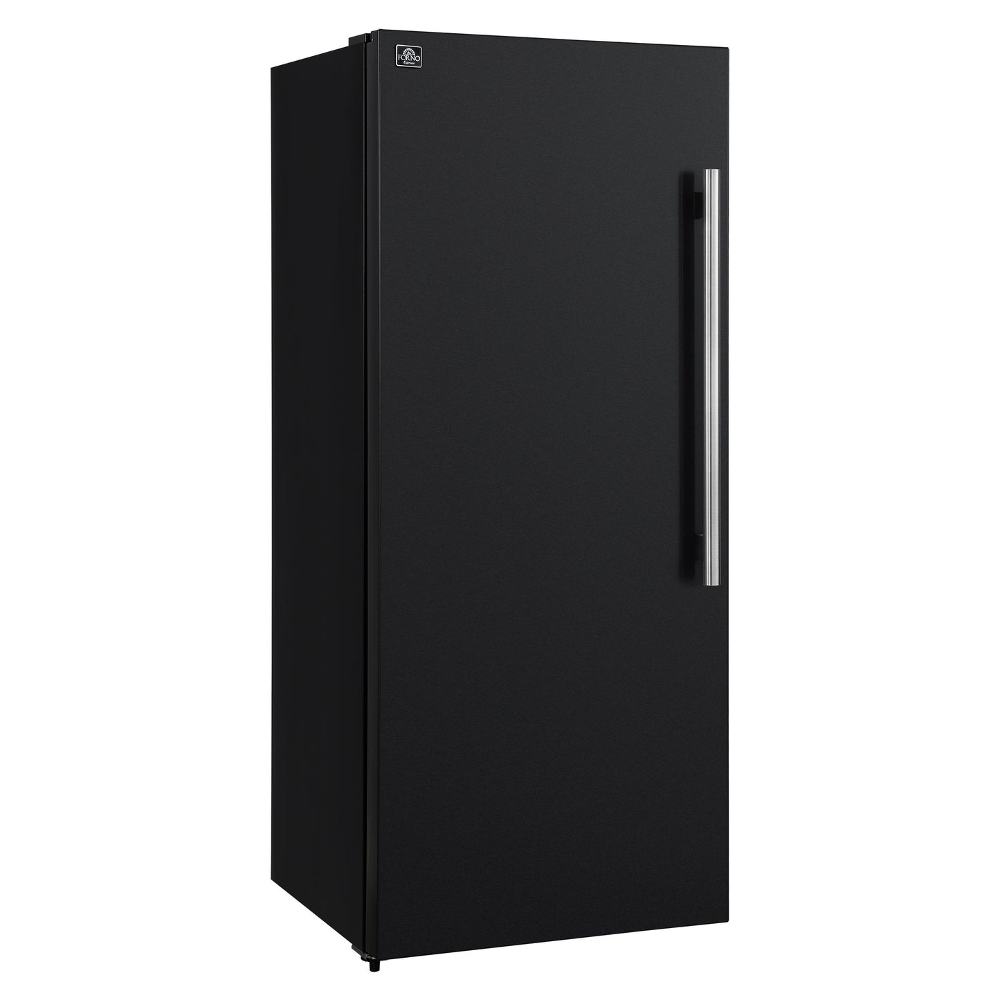 Forno FFFFD172228BLKLS Forno Maderno 28-Inch Convertible Upright Freezer/Refrigerator In Black With Antique Brass Handle, 13.6 Cu.Ft., Left Swing