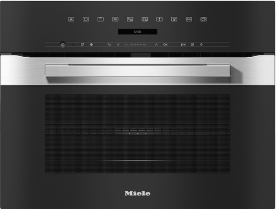 Miele H7240BMCTS H 7240 Bm Am Clean Touch Steel - 24" Compact Speed Oven In A Perfectly Combinable Design With Automatic Programs And Combi Modes.