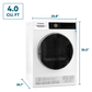 Element Appliance ECD4224EGW Element 4.0 Cu. Ft. Front Load Electric Dryer - White, Energy Star (Ecd4224Egw)