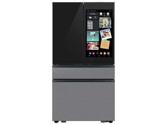 Samsung RF90F29AECR Bespoke 29 Cu. Ft. 4-Door French Door Refrigerator With Ai Family Hub™+ & Ai Vision Inside™ In Charcoal Glass And Stainless Steel