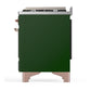 Ilve UMD40FNR3EGPLP Ilve Umd40Fnr3Egplp Majestic Iii 40 Inch Dual Fuel Range With 6 Burners And Griddle, Dual Function Burner Up To 25,000 Btu (Liquid Propane, Triple Glass Door, Emerald Green, Copper)
