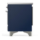 Ilve UMDIB40NR3MBC Ilve Umdib40Nr3Mbc Majestic Iii 40 Inch Induction Range With 6 Elements, 3.82 Cu. Ft. Total Oven Capacity (Triple Glass Door, Midnight Blue, Chrome)