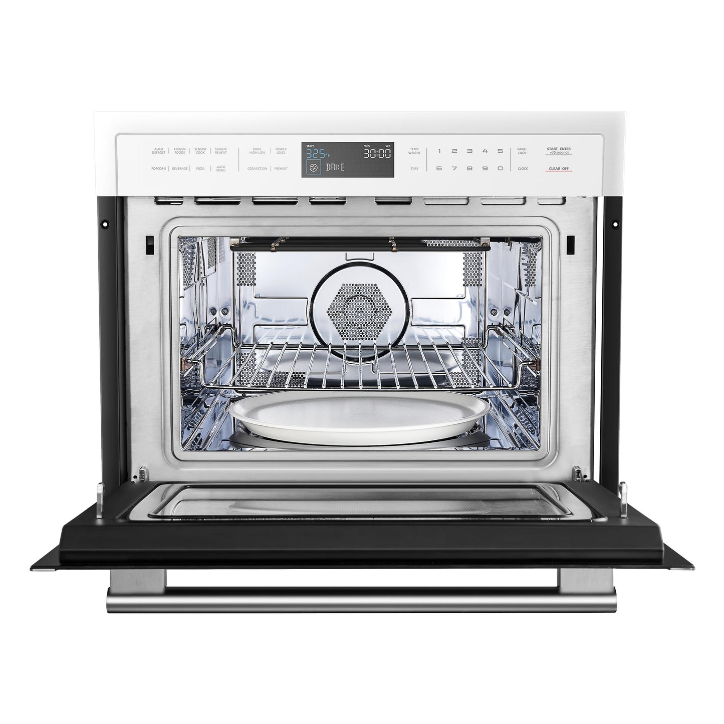 Forno FMWDR309324WHT Forno Oliena Espresso White 24-Inch Built-In Microwave And Convection Oven Combo, 1.6 Cu.Ft, 1750W Convection, 1000W Microwave, Stainless Steel Interior, Glass Touch Controls, Sensor Cooking