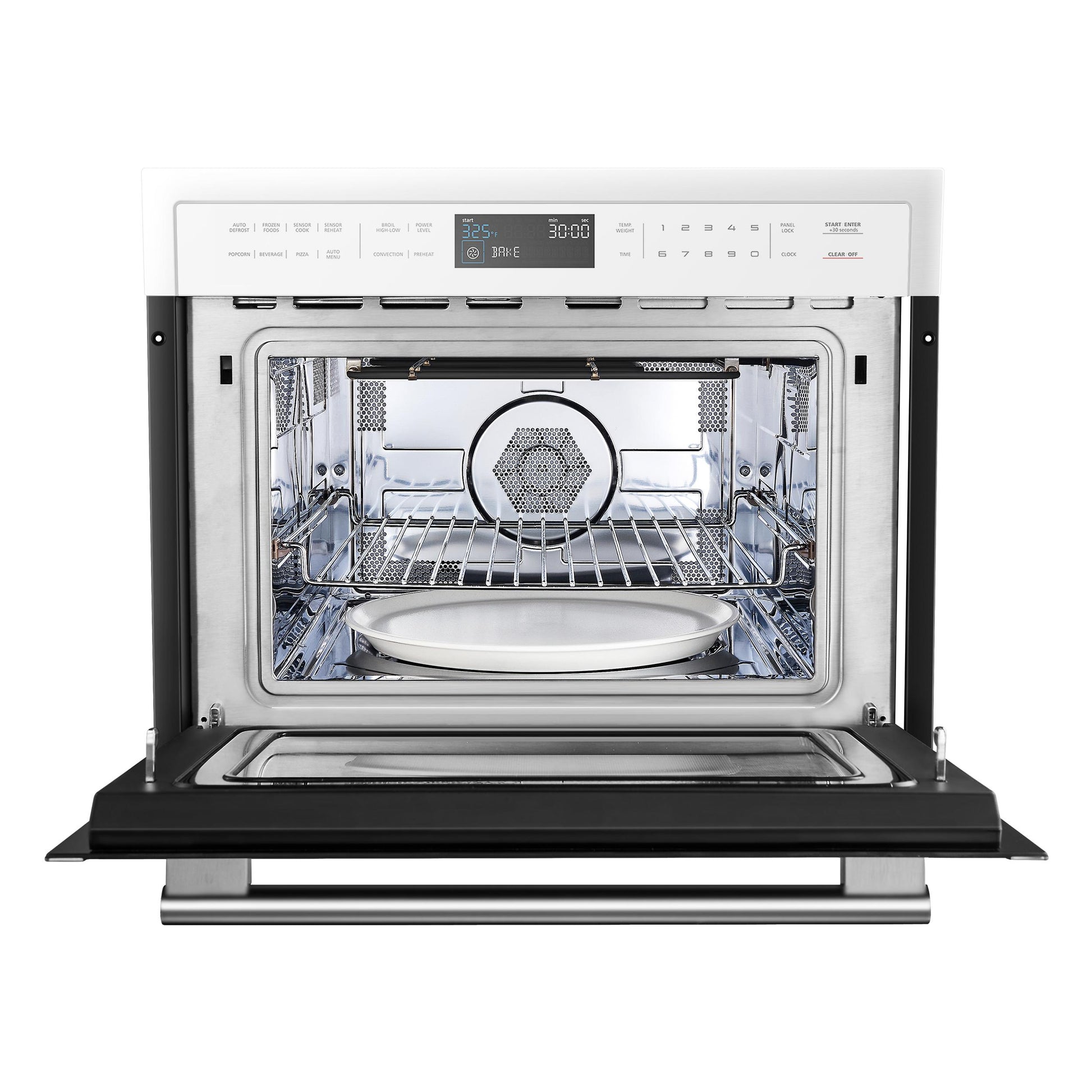 Forno FMWDR309324WHT Forno Oliena Espresso White 24-Inch Built-In Microwave And Convection Oven Combo, 1.6 Cu.Ft, 1750W Convection, 1000W Microwave, Stainless Steel Interior, Glass Touch Controls, Sensor Cooking