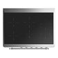 Ilve UMIB36QNR3SSC Ilve Umib36Qnr3Ssc Majestic Iii 36 Inch Induction Range With 6 Elements, 3.5 Cu. Ft. Total Oven Capacity (Solid Door, Stainless Steel, Chrome)