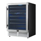 Forno FWCDR663424S Forno Bacchino 24 Inch Wine Cooler, Stainless Steel, With Led Lighting, Triple Glass Door, 51 Bottle Capacity, Built-In Or Freestanding