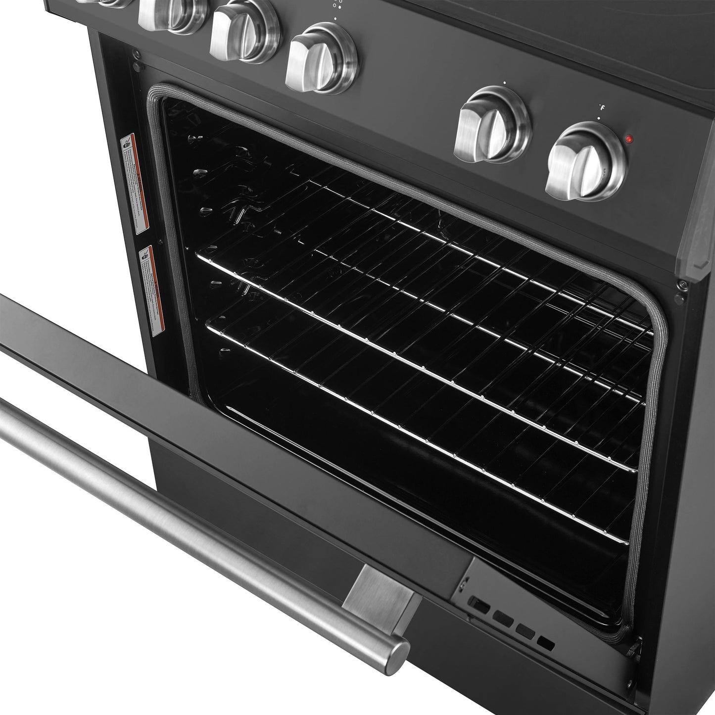 Forno FFSEL601230BLK Forno Leonardo Espresso 30-Inch Black Electric Range, True Convection, Energy Efficient