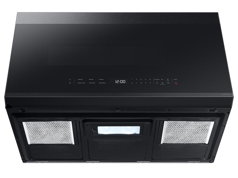 Samsung ME21DG6500MT Bespoke 2.1 Cu. Ft. Over-The-Range Microwave With Edge To Edge Glass Display In Matte Black Steel