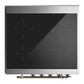 Ilve UMIB30NR3SSB Ilve Umib30Nr3Ssb Majestic Iii 30 Inch Induction Range With 4 Elements, 4 Cu. Ft. Oven Capacity (Triple Glass Door, Stainless Steel, Burnished)
