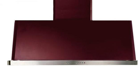 Ilve UAM120BU Majestic 48 Inch Burgundy Wall Mount Range Hood