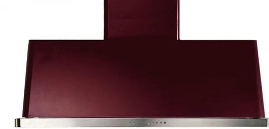 Ilve UAM120BU Majestic 48 Inch Burgundy Wall Mount Range Hood