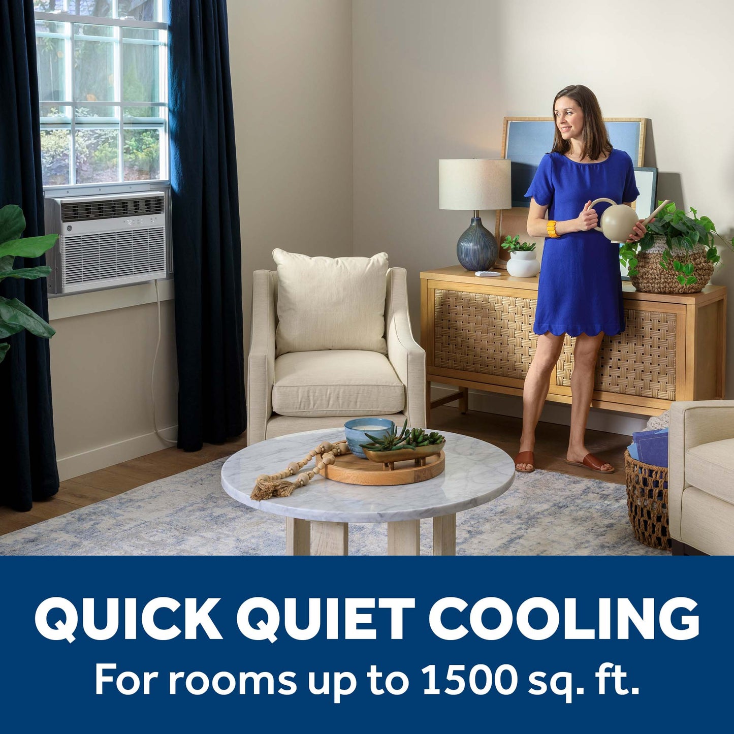 Ge Appliances AWGH24WWF Ge® 24,000 Btu Smart Heat/Cool Electronic Window Air Conditioner For Extra-Large Rooms Up To 1,500 Sq. Ft.