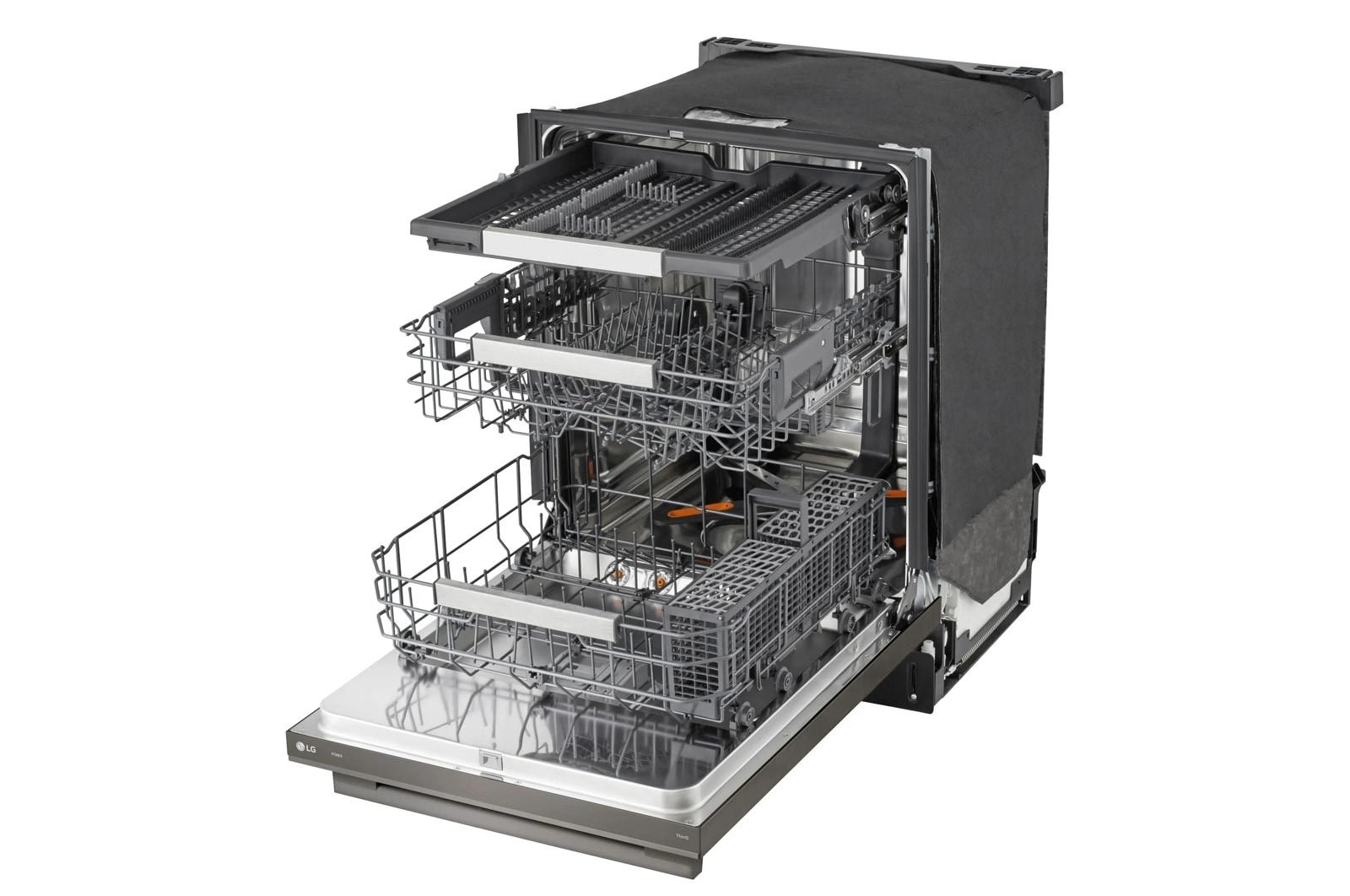 Lg LDNTH753D Smart Flushfit™ Top Control Dishwasher With 1-Hour Wash & Dry, Quadwash® Pro, Truesteam® And Dynamic Heat Dry™ W/Autovent Dry™