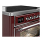 Ilve UMIB36NR3BUC Ilve Umib36Nr3Buc Majestic Iii 36 Inch Induction Range With 6 Elements, 3.5 Cu. Ft. Total Oven Capacity (Triple Glass Door, Burgundy, Chrome)