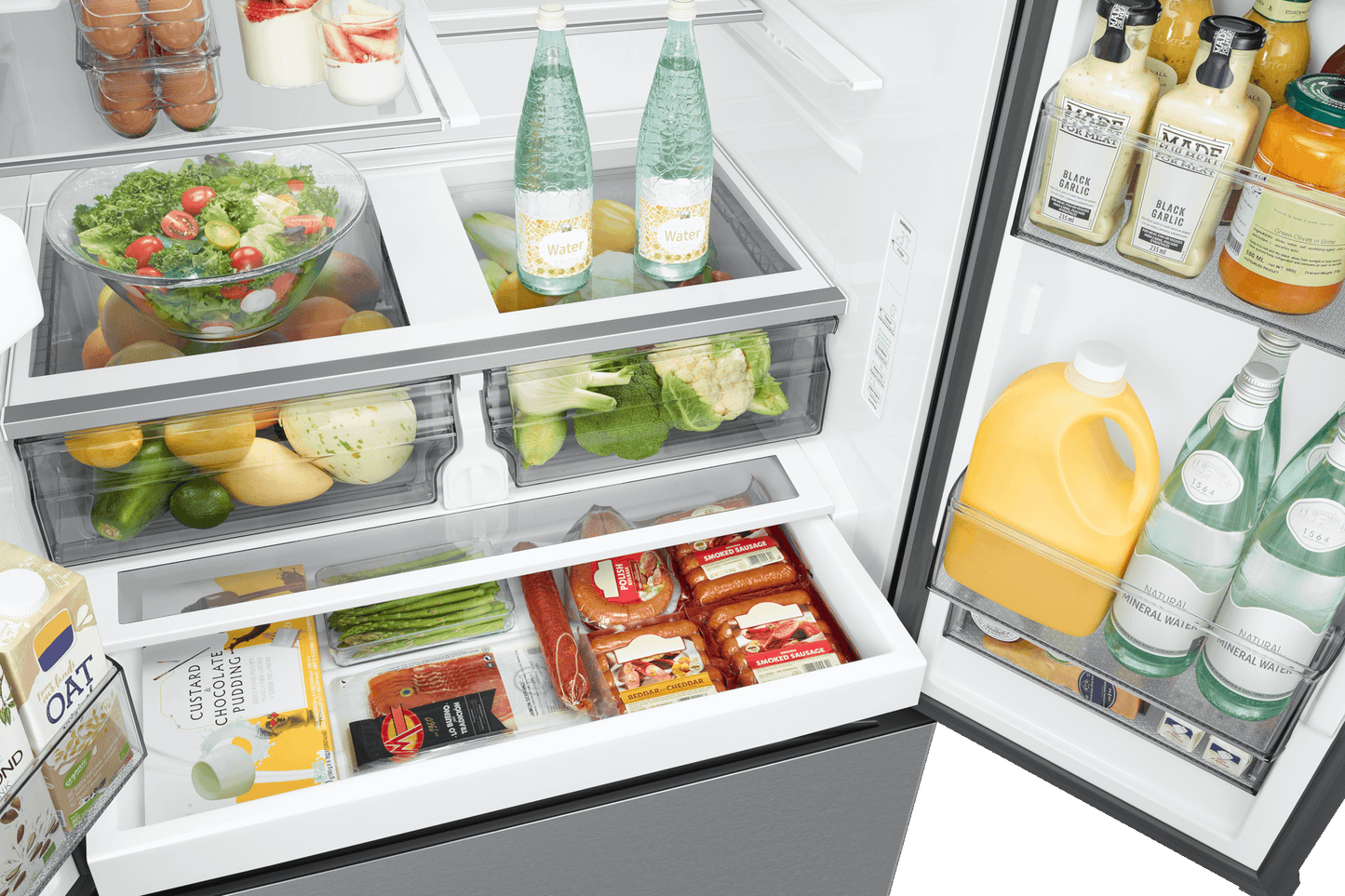 Samsung RF32CG5B30SR Bespoke Ai 3-Door French Door Mega Capacity External Water & Ice Dispenser 31 Cu.Ft.