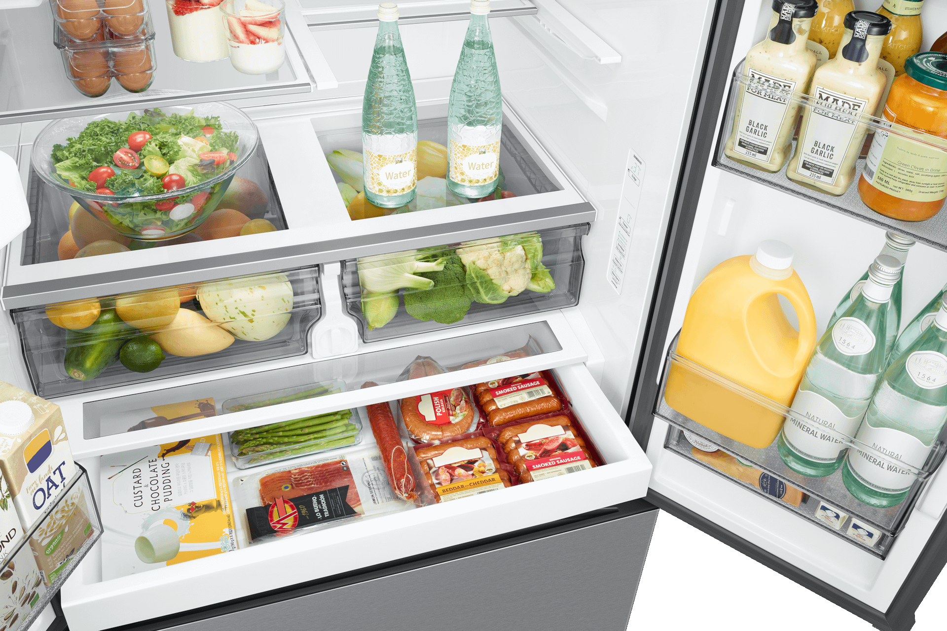 Samsung RF32CG5B30SR Bespoke Ai 3-Door French Door Mega Capacity External Water & Ice Dispenser 31 Cu.Ft.