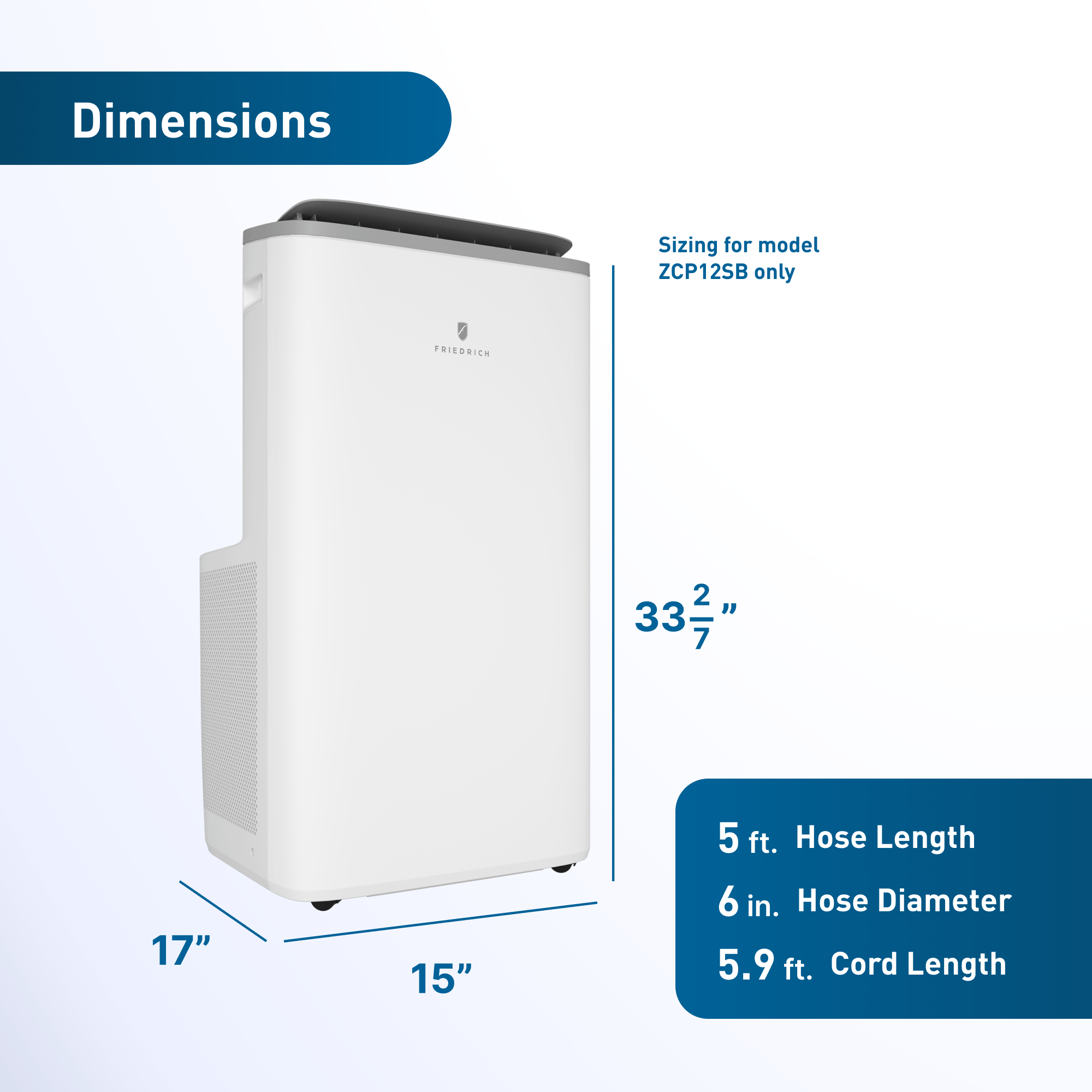 Friedrich Zoneaire Select 12,000 Btu Single-Hose Smart Portable Air Conditioner - Thumbnail 4
