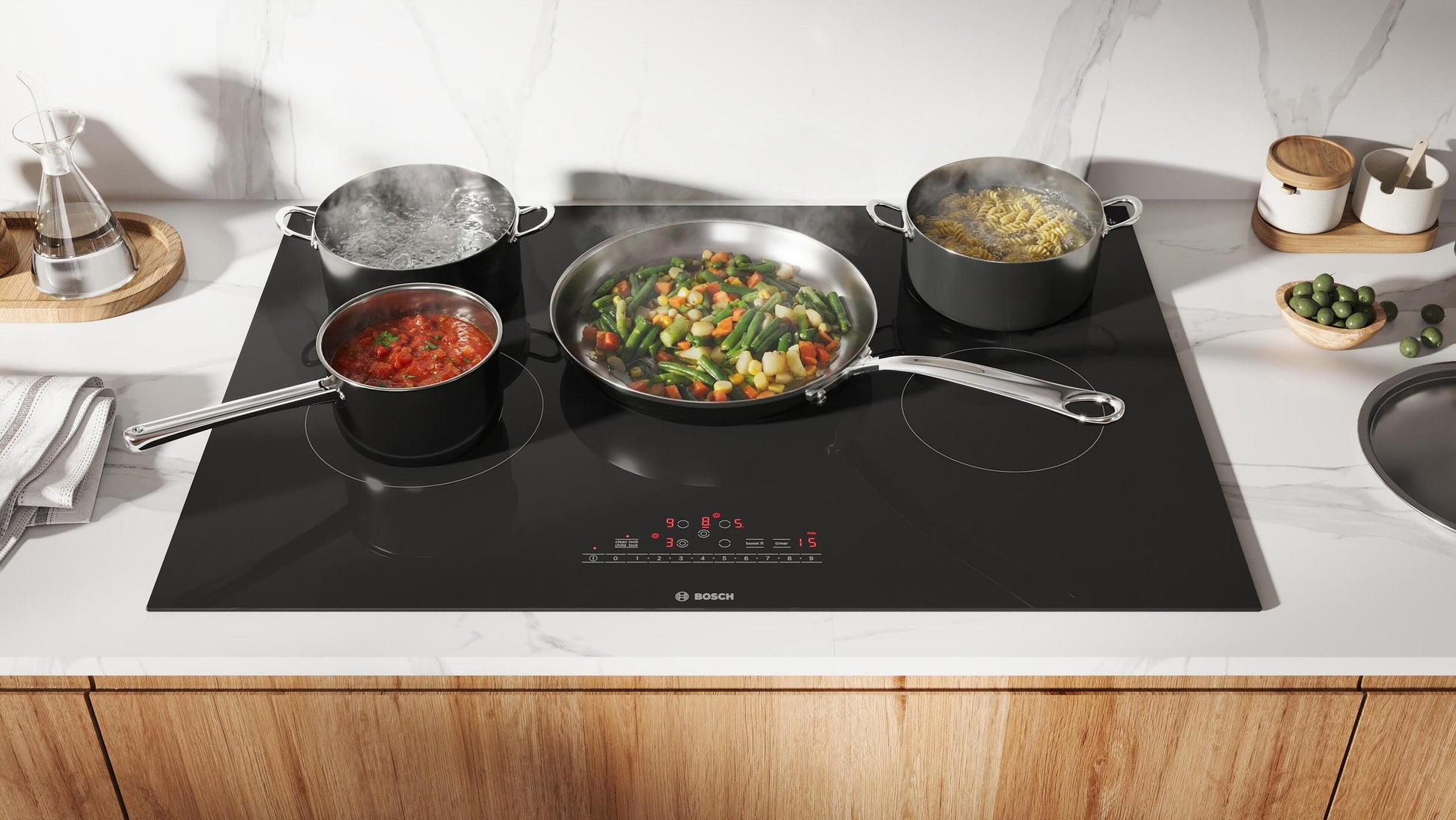 Bosch NET8062UC 800 Series 30" Built-In Electric Induction Cooktop