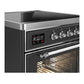 Ilve UMIB30NR3MGC Ilve Umib30Nr3Mgc Majestic Iii 30 Inch Induction Range With 4 Elements, 4 Cu. Ft. Oven Capacity (Triple Glass Door, Graphite Matte, Chrome)