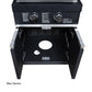 Forno FODKT2568BLK Forno All Aperto 99,600 Btu Outdoor Kitchen, 5 Burners, Infrared Burners, Side Burner, Black Sintered Stone Countertops, Gas Pizza Oven, Sink Module, Bar & Beverage Center