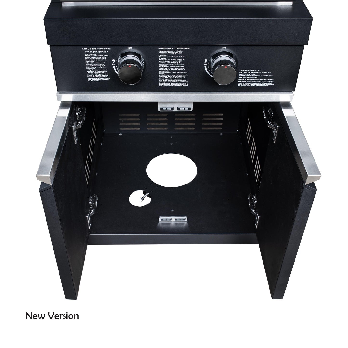 Forno FODKT2568BLK Forno All Aperto 99,600 Btu Outdoor Kitchen, 5 Burners, Infrared Burners, Side Burner, Black Sintered Stone Countertops, Gas Pizza Oven, Sink Module, Bar & Beverage Center