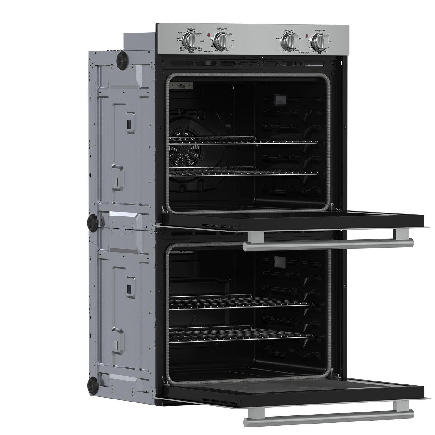 Forno FBOEL132430 Forno Vomero 30-Inch Double Wall Oven, Stainless Steel, 10 Cu.Ft Total Capacity, 7100W Convection, Mechanical Controls, Self-Cleaning Function