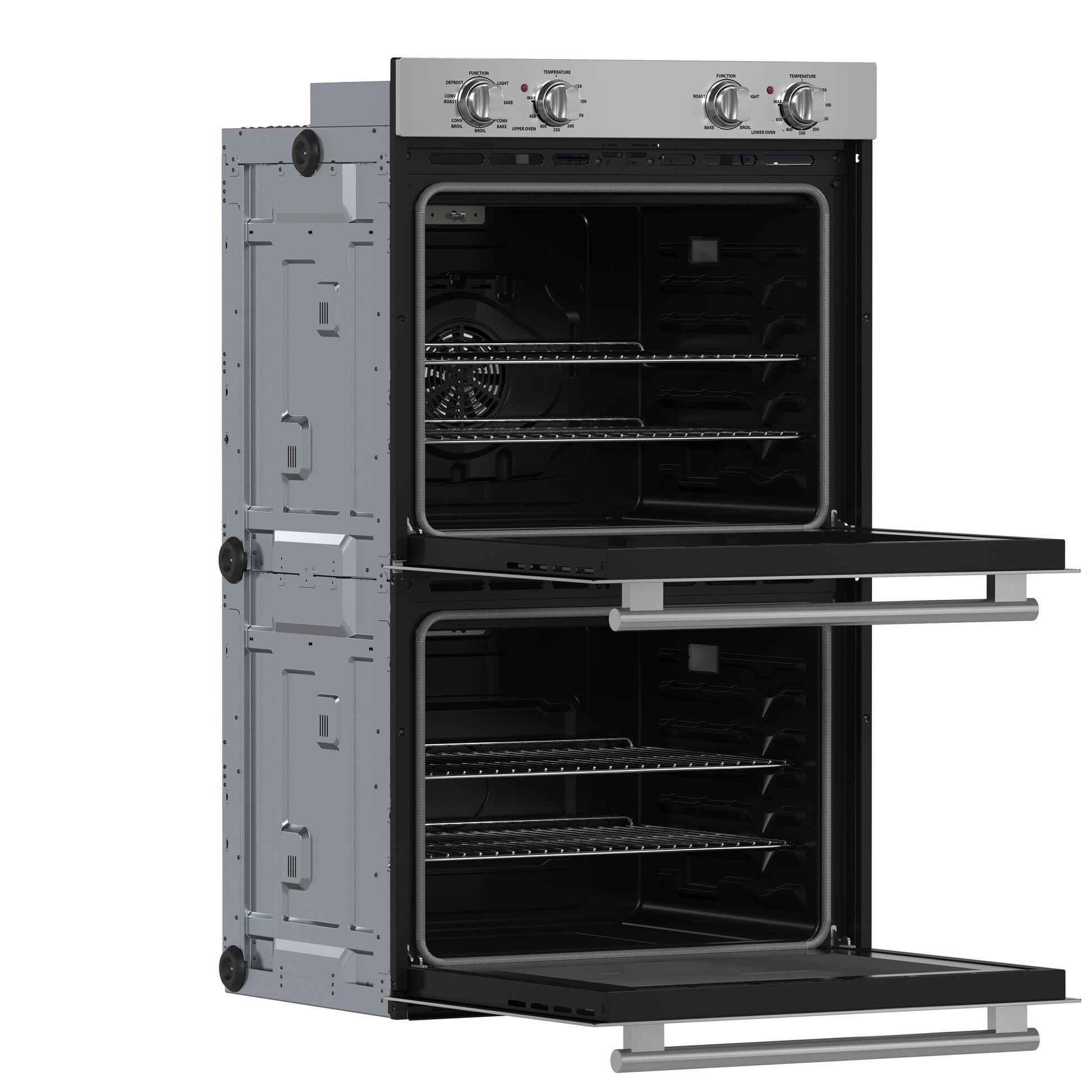 Forno FBOEL132430 Forno Vomero 30-Inch Double Wall Oven, Stainless Steel, 10 Cu.Ft Total Capacity, 7100W Convection, Mechanical Controls, Self-Cleaning Function