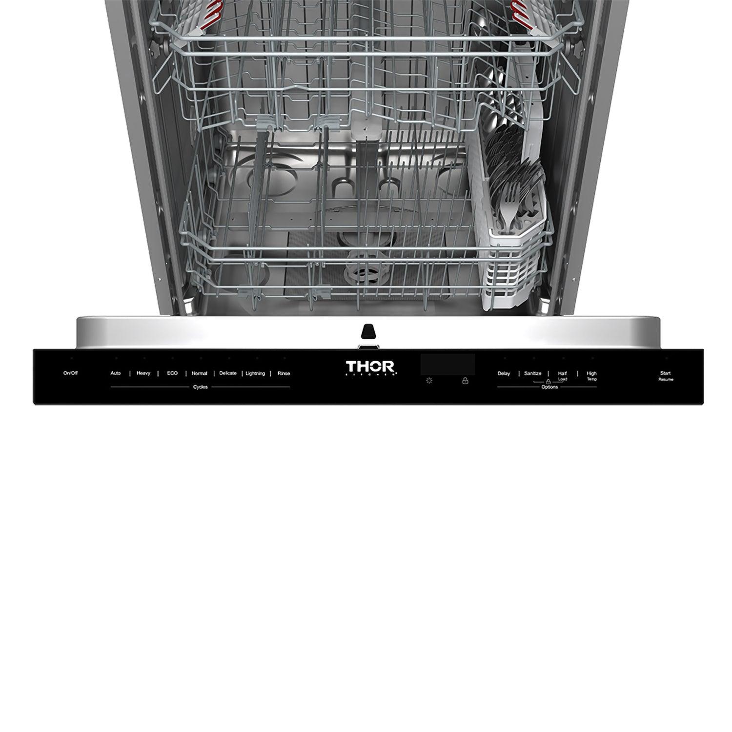 Thor Kitchen TDW24PTB 24 Inch Built-In Top Control Dishwasher With Pocket Handle - Black