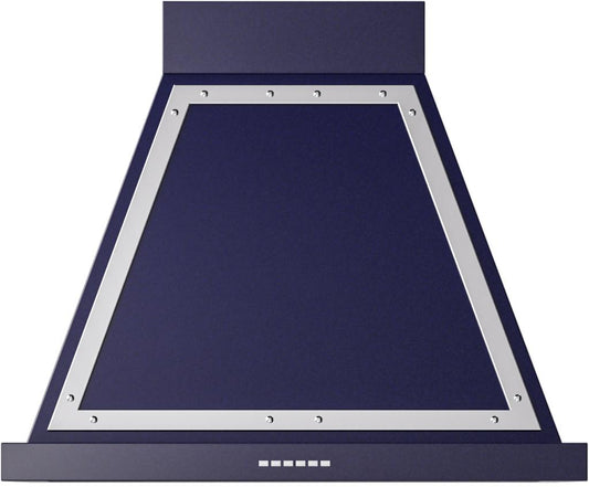 Ilve UANB30MBC Ilve Uanb30Mbc Nostalgie 30" Hood In Midnight Blue With Chrome Trim