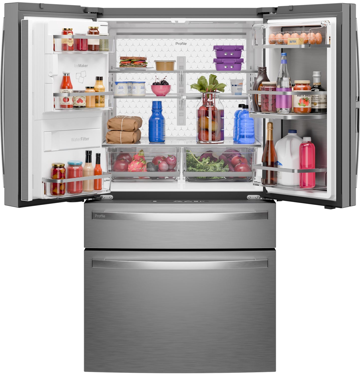 Ge Appliances PVD28HYYFS Ge Profile™ Energy Star® 27.9 Cu. Ft. Smart 4-Door French-Door Refrigerator With Kitchen Assistant™