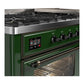 Ilve UM60FNR3EGBLP Ilve Um60Fnr3Egblp Majestic Iii 60 Inch Dual Fuel Range With 9 Burners And Griddle, Dual Function Burner Up To 25,000 Btu (Liquid Propane, Triple Glass Door, Emerald Green, Burnished)