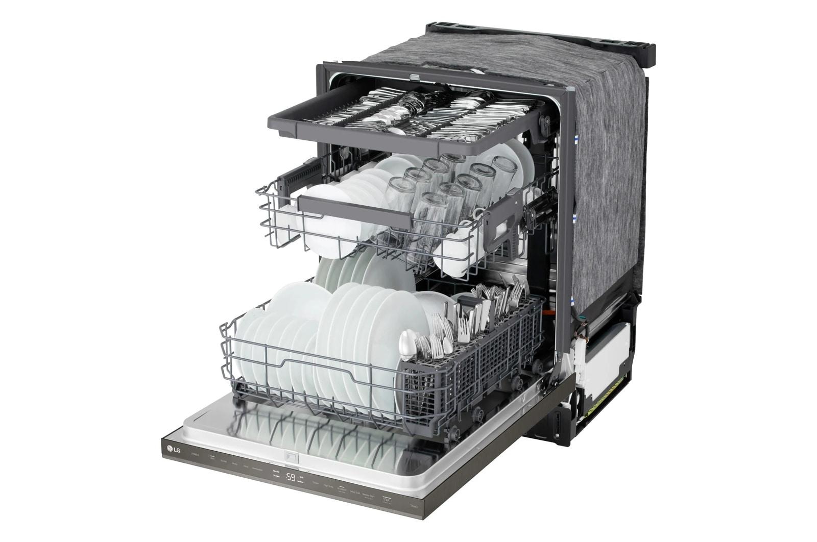 Lg LDNPM545D Smart Flushfit™ Top Control Dishwasher With 1-Hour Wash & Dry, Quadwash® Pro, And Dynamic Heat Dry™ W/Autovent Dry™