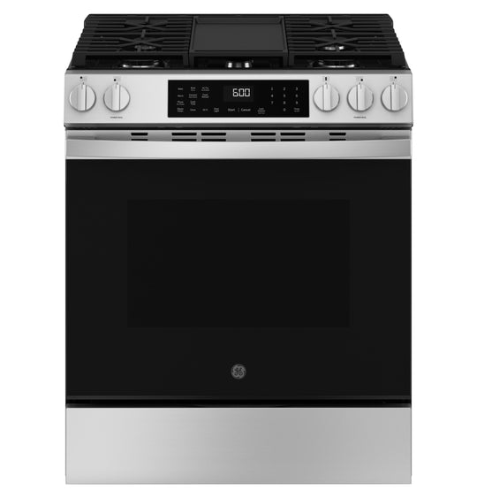 Ge Appliances GGS600AVFS Ge® 30" Slide-In Front-Control Convection Gas Range With No Preheat Air Fry And Easywash&#8482; Oven Tray