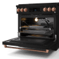 Thor Kitchen RSG36BLPRSG 36 Inch Professional Lp Range With Tilt Panel Touch Control In Black/Rose Gold Gordon Ramsay Series - Rsg36Blp-Rsg