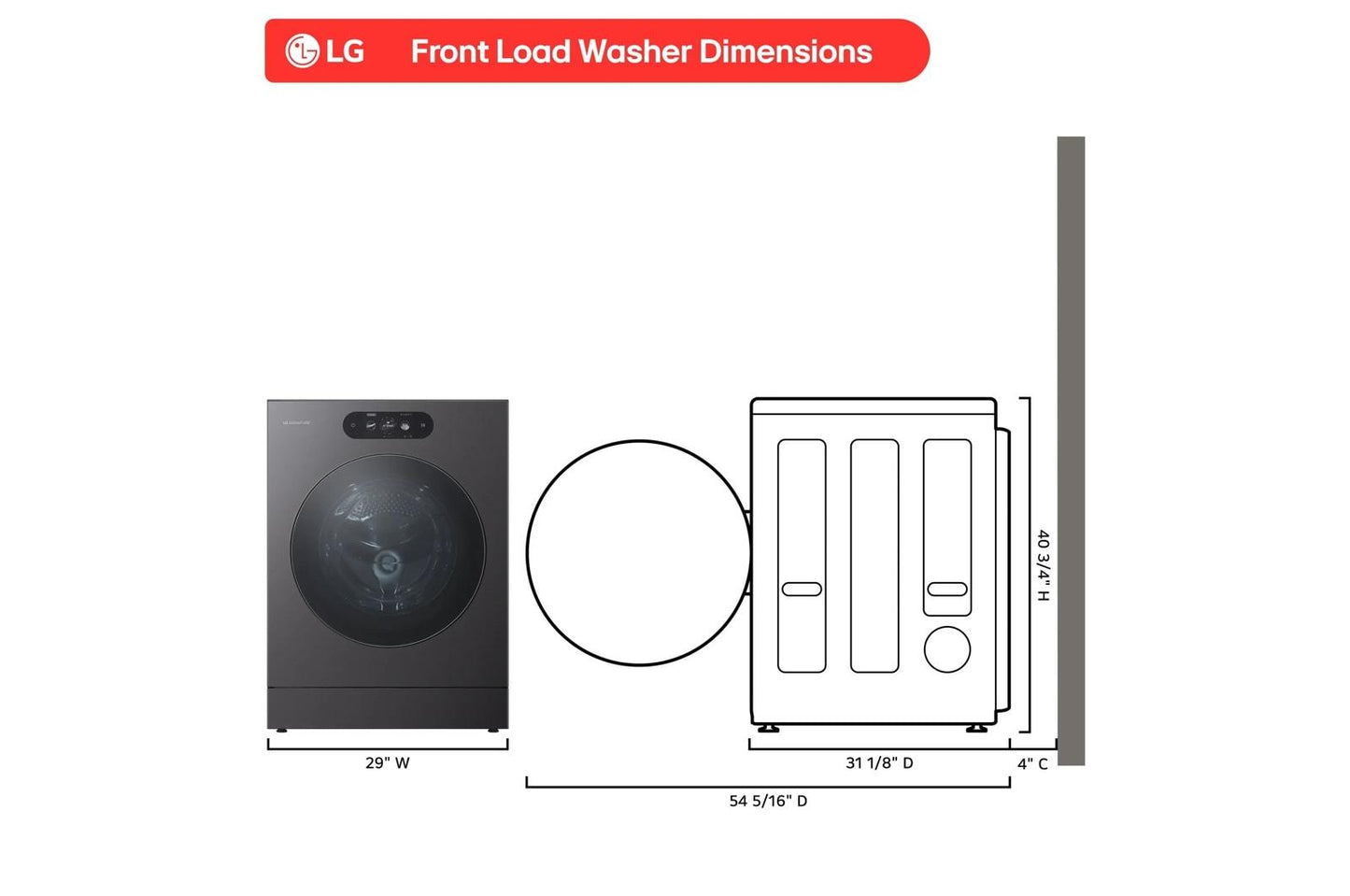 Lg WM9901HBA Lg Signature 5.8 Cu. Ft. Mega Capacity Smart Front Load Washer With Built-In Intelligence, Turbowash® 360(Degree), Ezdispense® And Touch Lcd Control