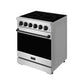 Thor Kitchen RSE30PBLK 30 Inch Professional Electric Range With Precision Knob Control In Stainless Steel And Black Gordon Ramsay Series