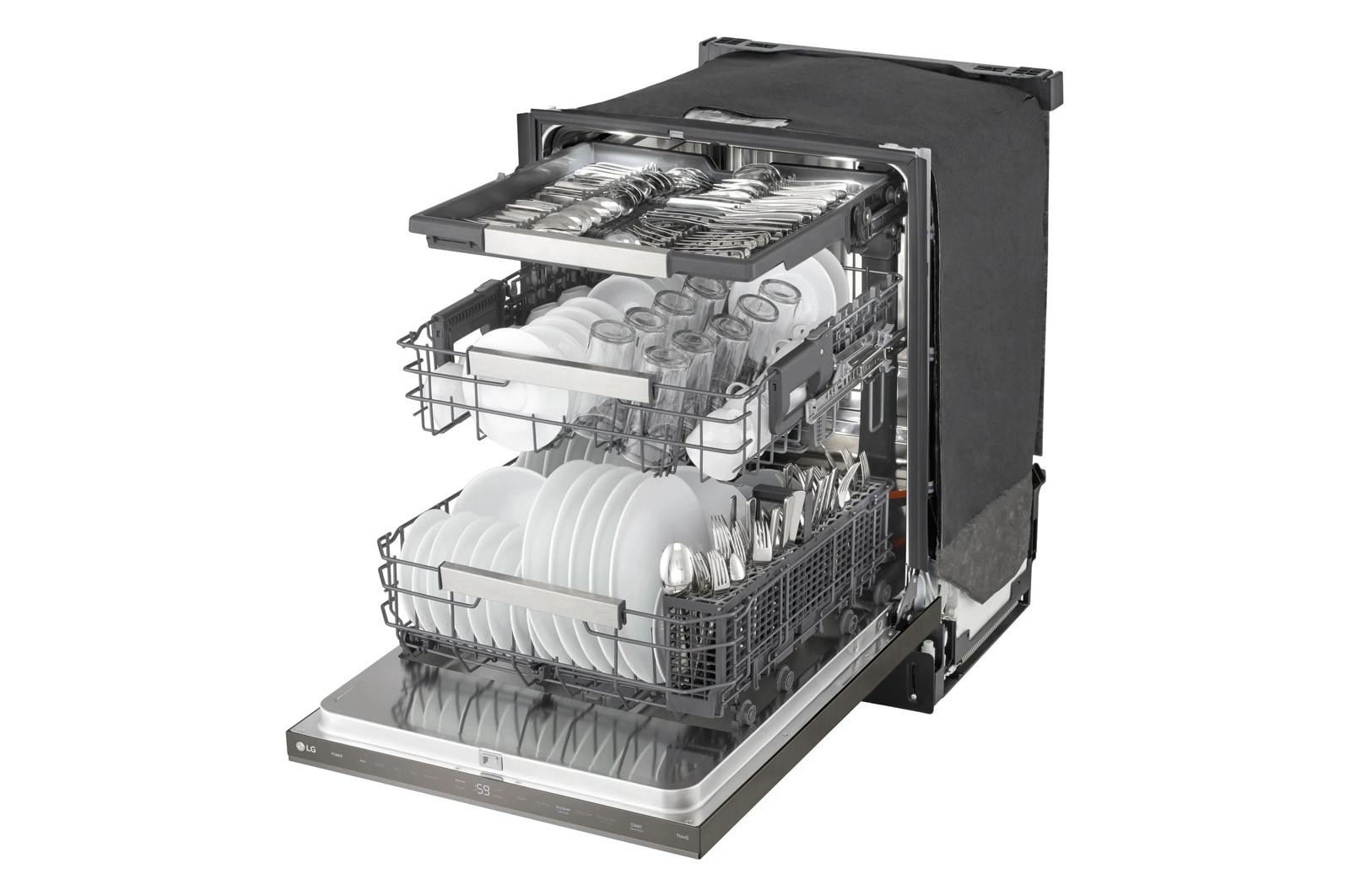 Lg LDNPH753D Smart Flushfit™ Top Control Dishwasher With 1-Hour Wash & Dry, Quadwash® Pro, Truesteam® And Dynamic Heat Dry™ W/Autovent Dry™