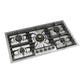 Ilve UHCPT95NSSCLP Ilve Uhcpt95Nssclp Nostalgie Ii 36 Inch Built-In Gas Cooktop With Total Black Brass Burners, In Stainless Steel (5 Sealed Burners, Liquid Propane, Chrome)