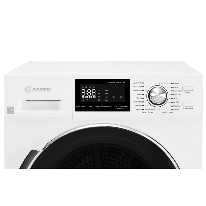 Element Appliance EFD4424EBW Element 24-Inch 4.4 Cu. Ft. Heat Pump Dryer - White, Energy Star (Efd4424Ebw)