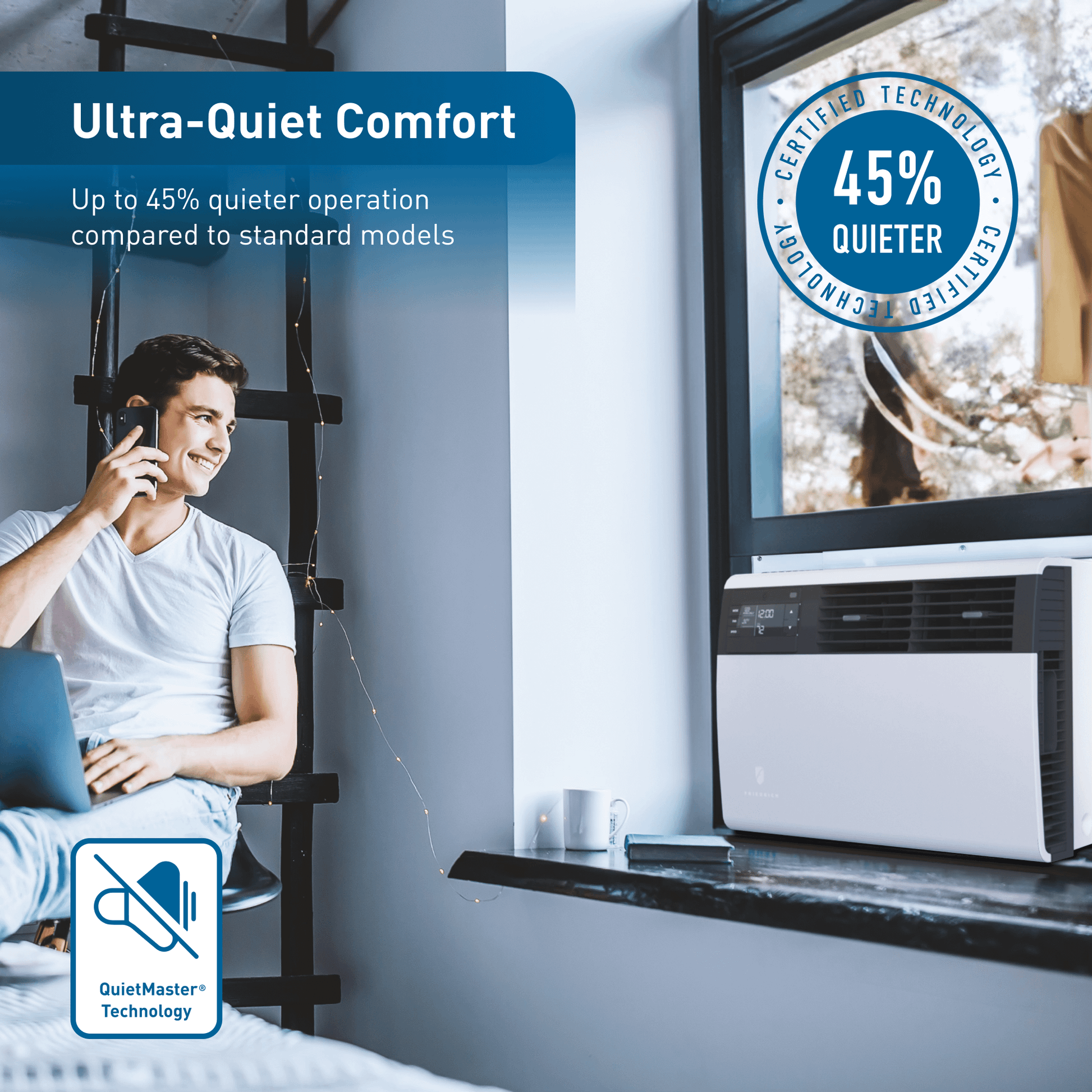 Friedrich KCVQ08B10A Friedrich K Hl Inverter 8,000 Btu 115V Smart Window/Wall Air Conditioner - Cool Only