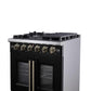 Forno FFSGS646030BLK Forno Capriasca 30-Inch Freestanding French Door Gas Range, 4 Burners, Convection Oven, Energy Efficient