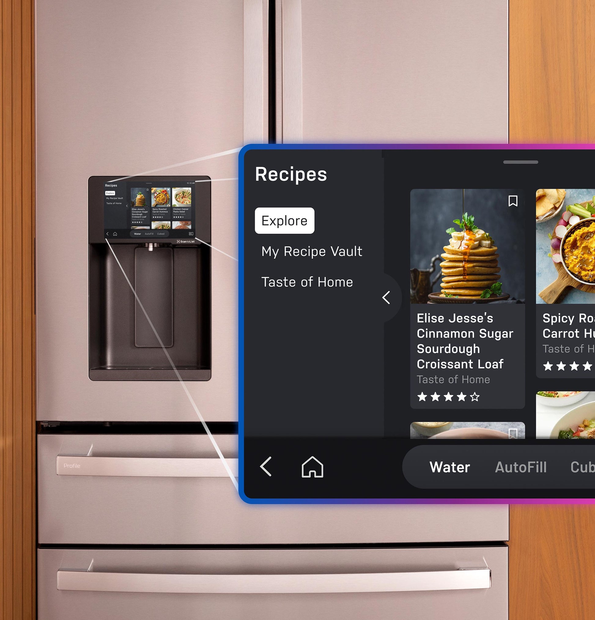Ge Appliances PVD28HYYFS Ge Profile™ Energy Star® 27.9 Cu. Ft. Smart 4-Door French-Door Refrigerator With Kitchen Assistant™