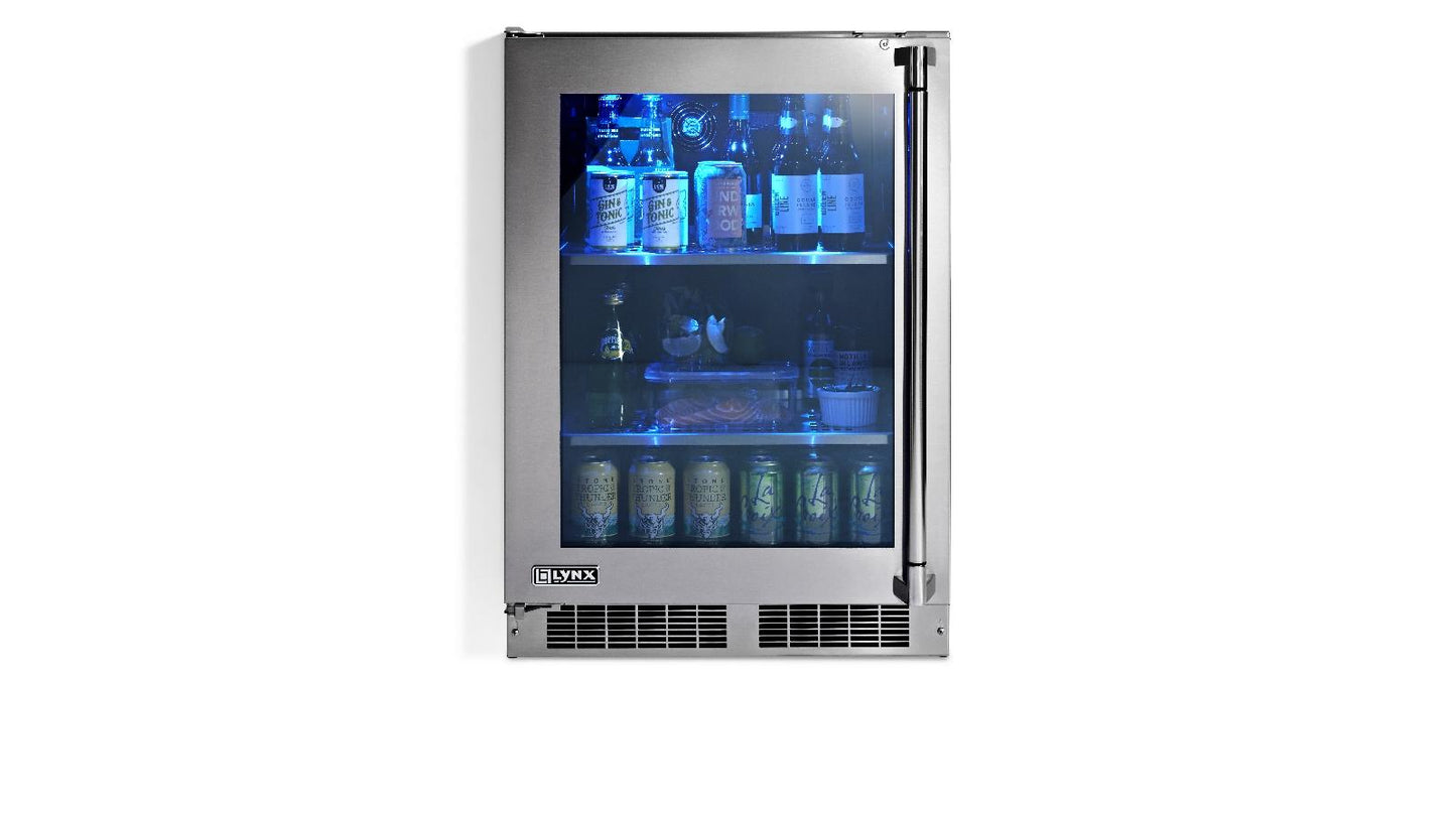 Lynx LN24REFG 24" Outdoor Refrigerator With Glass Door (Ln24Refg)