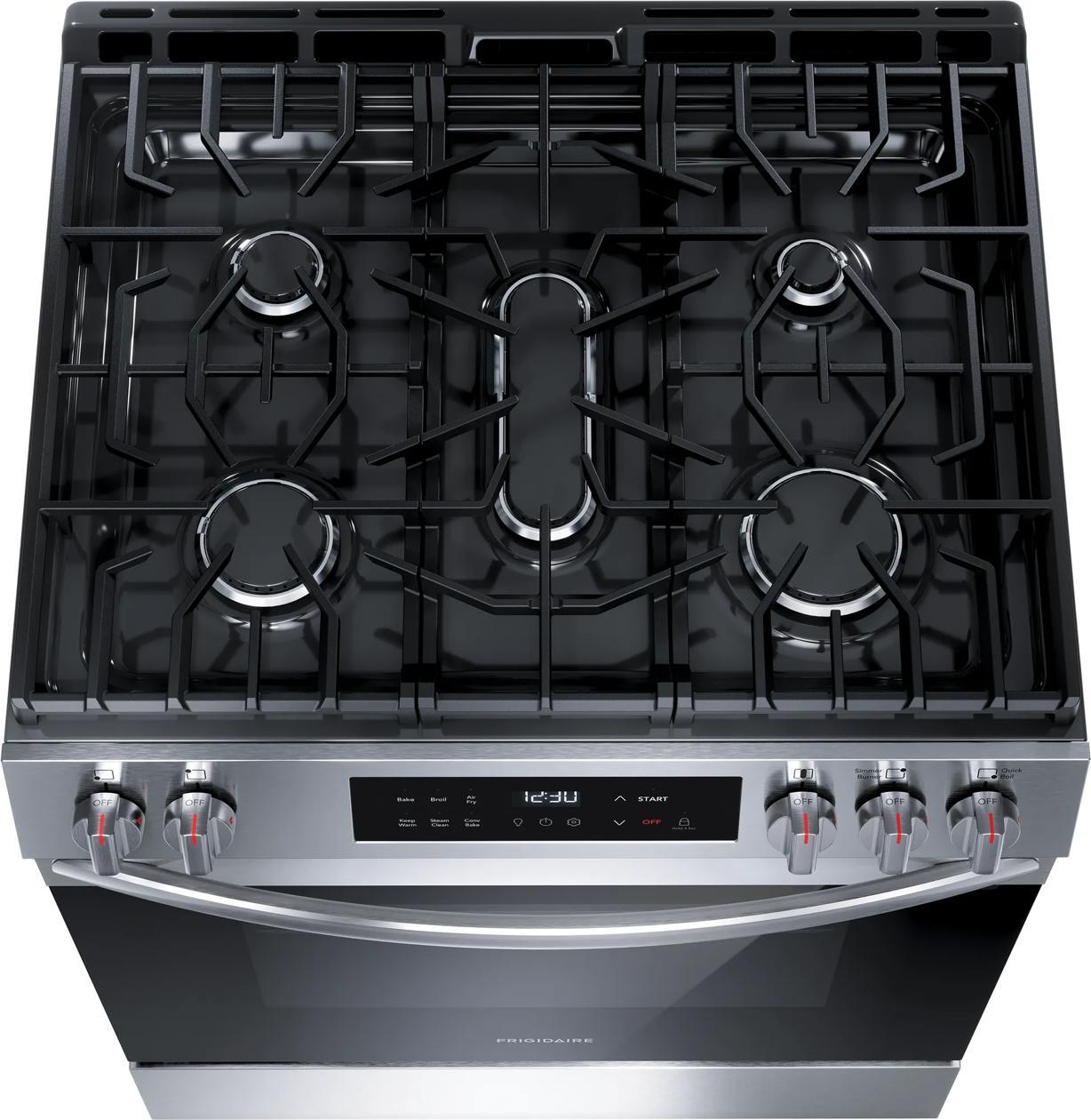 Frigidaire FCFG3082BS 30" Front Control Gas Range With Air Fry