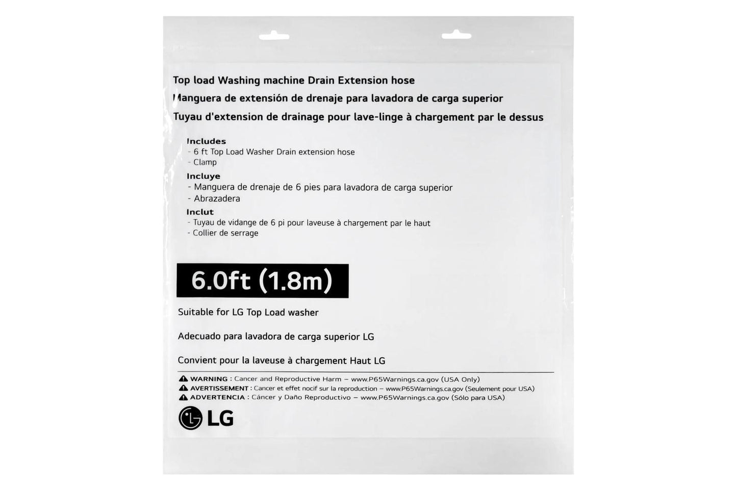 Lg AGF04127478 Lg Accessories Agf04127478 Drain Hose Extension Tl