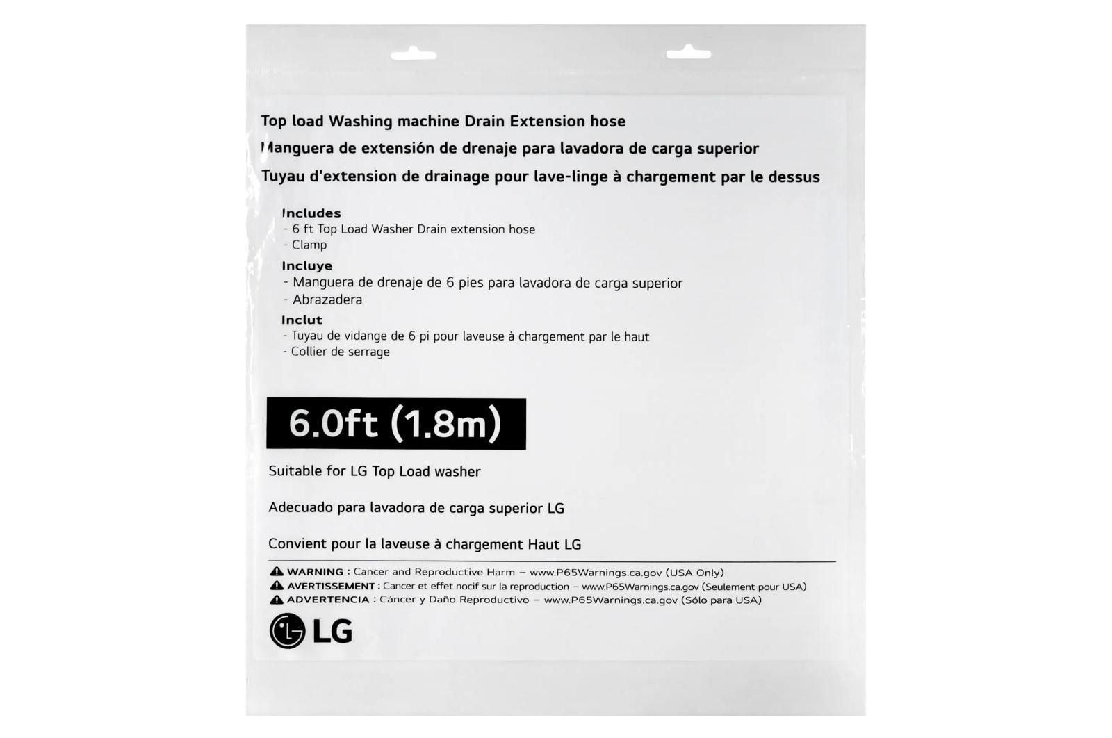 Lg AGF04127478 Lg Accessories Agf04127478 Drain Hose Extension Tl