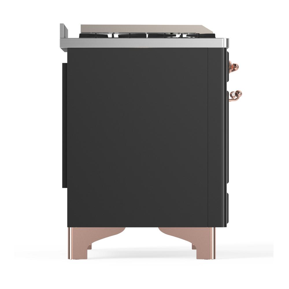 Ilve UM60FSNR3MGP Ilve Um60Fsnr3Mgp Majestic Iii 60 Inch Dual Fuel Range With 7 Burners, Griddle And French Top, Dual Function Burner With Up To 25,000 Btu (Natural Gas, Triple Glass Door, Graphite Matte, Copper)