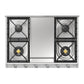 Ilve UHCP965FSSLP Ilve Uhcp965Fsslp Professional Plus Ii 36 Inch Gas Cooktop With Griddle, In Stainless Steel (Liquid Propane)